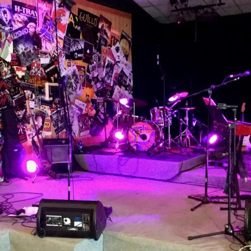 The stage before Purple Rock gig