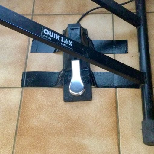 foot pedal taped to the floor