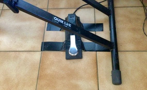 foot pedal taped to the floor